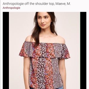Maeve Anthropologie | Floral off the shoulder top